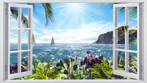 вид из окна на море