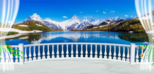 вид с балкона тер на горы