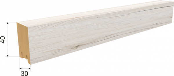 Интерьерная-рейка-30х40х2750-Ривьера-Дуб-Санремо-Белый